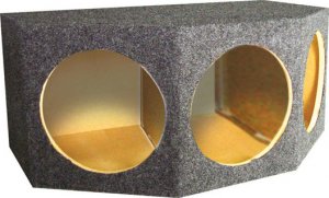 Q Power B123H 12" 3 Hole Car Subwoofer Box QBASS123