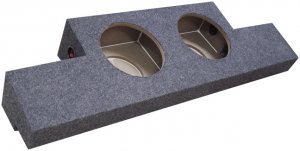 Q Power GMC102004 2x10 Wedge Ebox Subwoofer Box For GM CrewCab 04-08