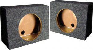 Q Power TW10S 10" Single Car Subwoofer Boxes (pair)