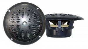 Pyle PLMR41B 4" Dual Cone Black Marine Boat Speakers (pair)
