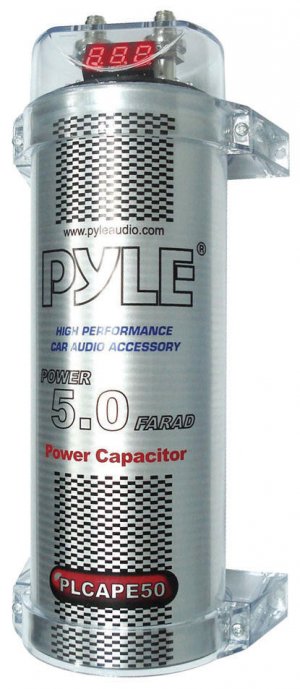 Pyle PLCAPE50 5.0 Farad Digital Power Car Capacitor