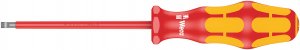Wera 05006100001 Kraftform Plus VDE 160i Slotted Insulated Screwdriver, Without Lasertip, 2.5mm Head, 3 1/8" Blade Length