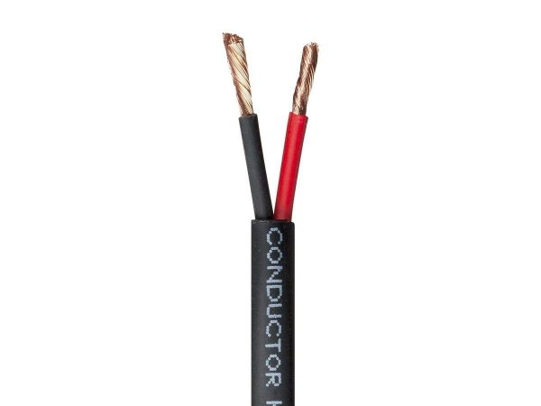 Monoprice Speaker Wire - UL, 2 Conductor, CMP-Rated, 100 Percent Pure Bare Copper with Color Coded Conductors, 14AWG, 1000 Feet, Black - Nimbus Series