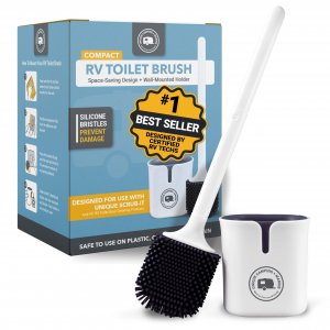Unique Silicone RV Toilet Brush with Compact Holder