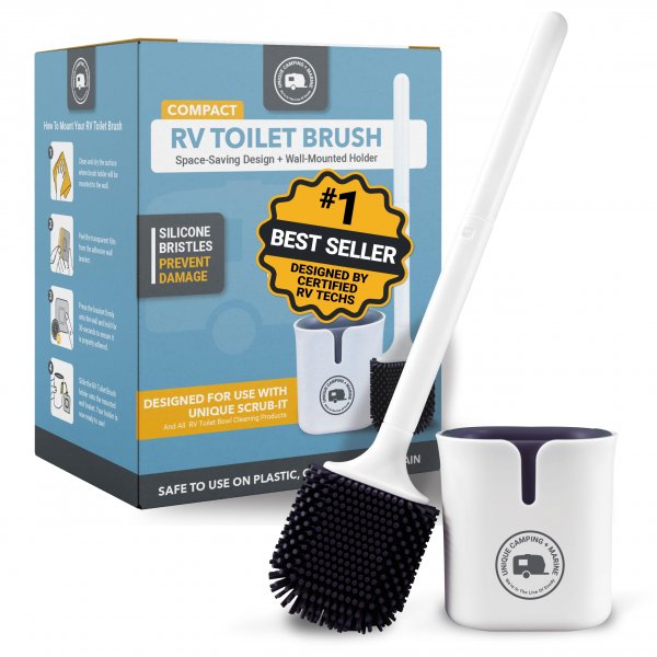Unique Silicone RV Toilet Brush with Compact Holder