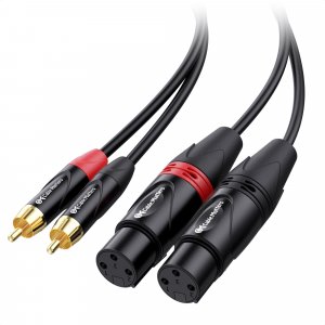 Cable Matters Dual XLR to RCA Cable, Dual Female XLR to RCA, 10ft