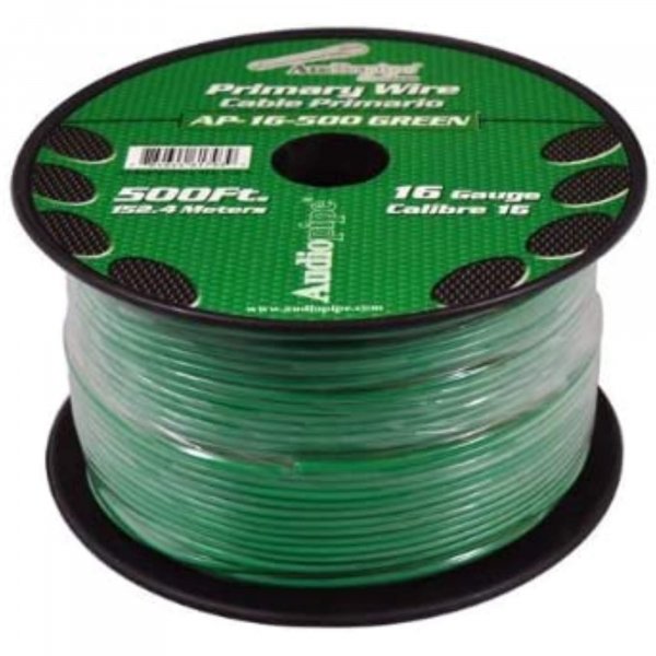 Audiopipe AP16500GR 16 Gauge 500Ft Primary Wire Green