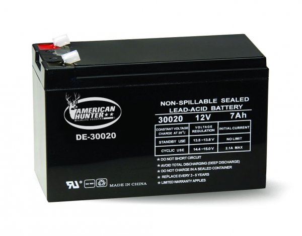 American Hunter DE-30020 12v 7 Amp Hr Rechargeable Battery