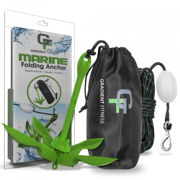 Gradient Fitness Kayak Anchor Kit | Paddle Board Accessories, Small Boat, SUP Jet Ski Accessories and Canoe Anchors, Jetski Accessory, PWC Anchor