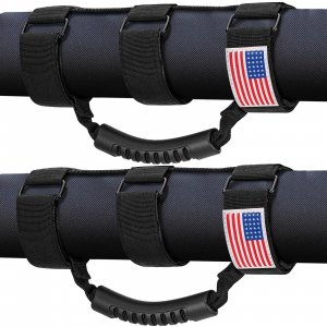 moveland Roll Bar Grab Handles with US Flag for Jeep Wrangler 1955-2023