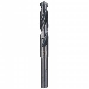 HARFINGTON 9/16" Drill Bit 1/2" Reduced Shank 3-Flat 4241 High Speed Steel Nitriding Black 118° for Soft Materials Wood Plastic Iron Copper Aluminum