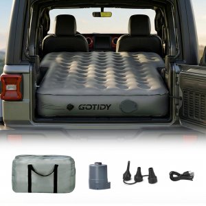 GOTIDY SUV Air Mattress, Comfortable Fabric Texture Car Air Mattress, Customized for Jeep Wrangler JL/JK, Ford Bronco,Subaru Forester, Fit for Large and Mid-Size SUV, Jeep Air Mattress Car Trip