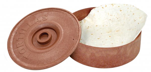 Winco PTW-8 8-1/2-Inch Diameter Tortilla Warmer, 2-5/8-Inch Height,Brown,Medium