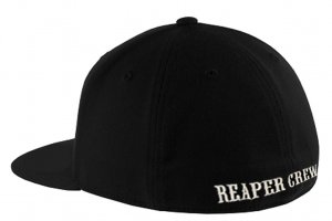 Reaper Crew Fitted Baseball Cap Hat (Adult Small/Medium) Black