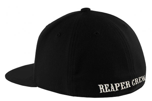 Reaper Crew Fitted Baseball Cap Hat (Adult Small/Medium) Black