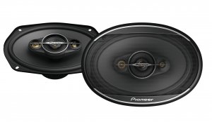 Pioneer A-Series Standard TS-A6961F 6” x 9” 4-Way Speakers (Pair) – 450W Max, Balanced Sound + Smooth Treble, Enhanced Bass, Ideal Factory Upgrade, Installation Adaptors Included