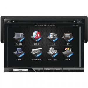 Power Acoustik 7" Touch Screen Receiver TFT/LCD DVD AM/FM Bluetooth A2DP