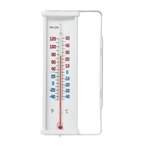 Taylor Mountable Outdoor Window Thermometer, Easy to Read for Backyard, Patio, Garden, and Lawn, White