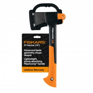 Fiskars X7 Small Hatchet Axe 14", for Camping & Chopping Wood Kindling