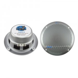 Lanzar AQ5DCS 5.25" 300 Watt Dual Cone Silver Marine Speaker pair