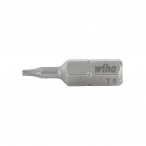 Wiha 71506 Torx Insert Bits, 1/4-Inch Hex Drive, T6 by 25 mm, 10-Pack
