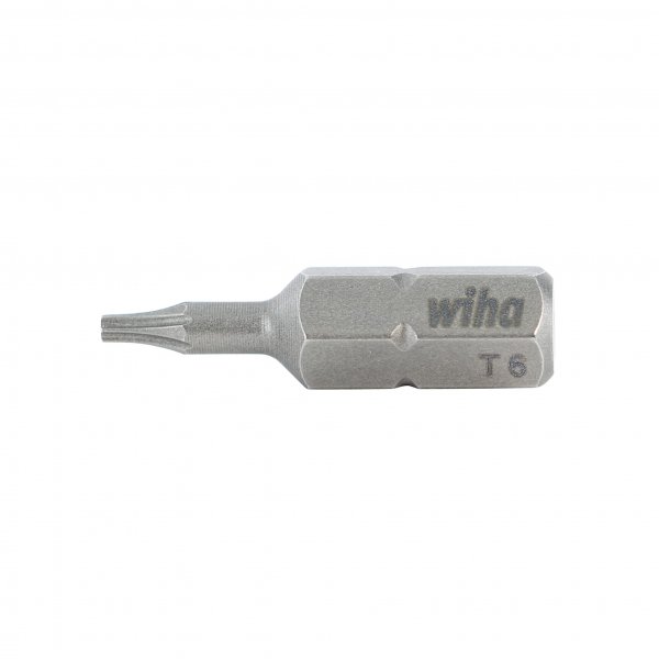 Wiha 71506 Torx Insert Bits, 1/4-Inch Hex Drive, T6 by 25 mm, 10-Pack