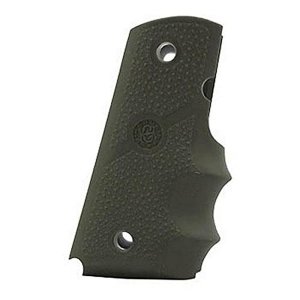 Hogue 43001 1911 Officers Model Rubber Grip With Finger Grooves Od Green