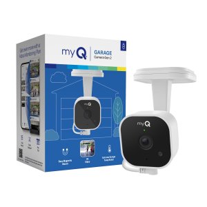 myQ Garage Plug-in Camera Gen 2 – 2K Smart Wi-Fi Garage Camera with Night Vision, Wide-Angle Lens, 2-Way Audio, Magnetic Base & Motion Alerts, App Control – Compatible with Your Garage Door Opener