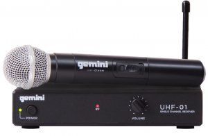 Gemini UHF-01M-F1 Single-Channel UHF Wireless Mic System w/Handheld Mic