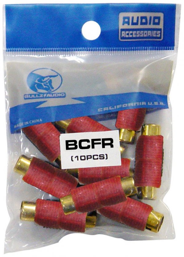 Bullz BCFR Audio Female RCA Couplers, Red
