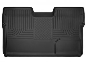 Husky Liners X-act Contour Floor Mats | Fits 2009-2014 Ford F-150 SuperCrew (Full Coverage) | 2nd Row, 1-pc Black - 53391