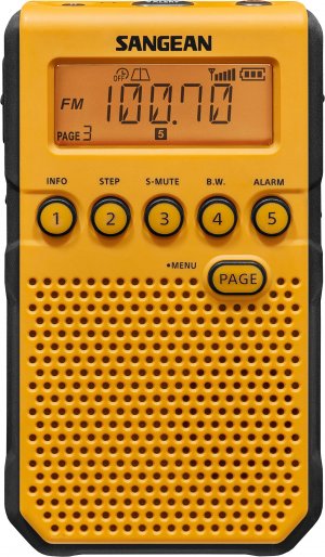 SANGEAN SNGDT800YL AM/FM/NOAA Weather Alert Pocket Radio (Yellow)