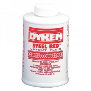Dykem 04968 Red Layout Fluid - 8 oz Brush-In-Cap Bottle - 80496 [PRICE is per EACH]