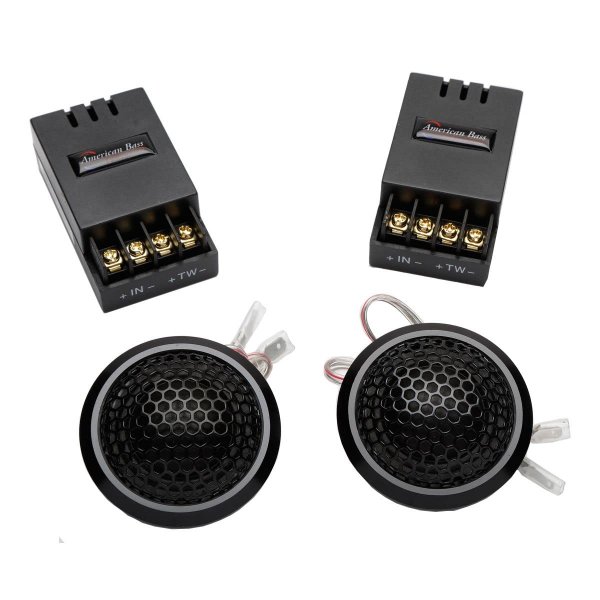 American Bass SYMP25 Symphony Tweeters 28mm w/outboard crossovers 150W Pair