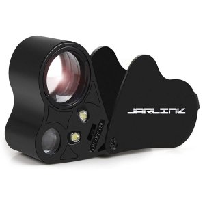 JARLINK 30X 60X Illuminated Jewelers Loupe Magnifier