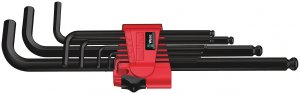 Wera - 5073596001 Hexagon 950 PKL/9 BM SB L-Key Set, BlackLaser, Ballpoint Hex Key, 9 Piece
