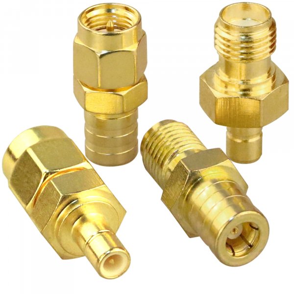 TUOLNK 4PCS SMA to SMB Radio Antenna Coax Adapter, SMA Male/Female to SMB Male/Female Coax Connector for DAB Car Aerial Antenna, Audio, Router, Signal Boosters