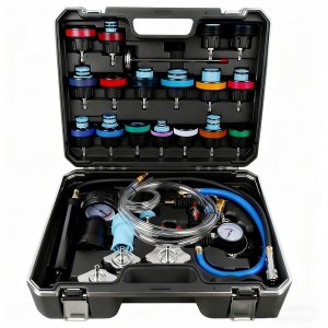 CXPRO 28pcs Radiator Pressure Tester Kit, Coolant Vacuum Refill Kit