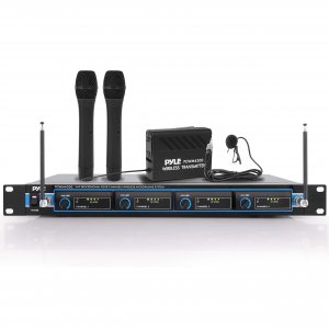 Pyle PDWM4300 VHF Wireless Rack Mount Mic Sys 8 Piece System