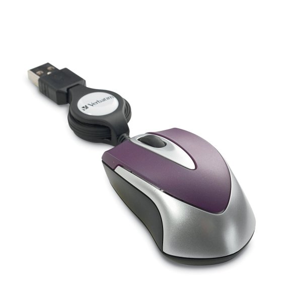 Verbatim 97253 Optical Mini Travel Mouse (Purple)