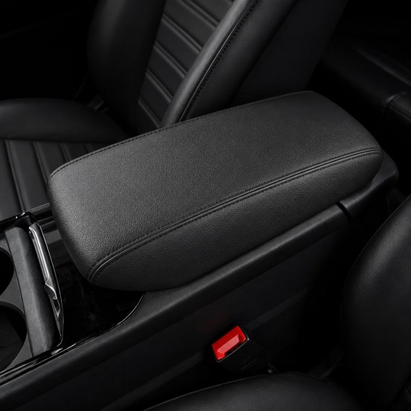 AOMSAZTO Console Covers for 2017-2020 Ford Fusion Black with Black Stiches