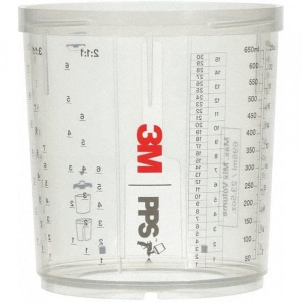 3M PPS 2.0 Spray Gun Cups, 26122, Midi, 13.5 Ounces, Furniture, 2 Pack