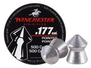 Winchester 987416446 Pointed .177 Caliber Pellets 500 count