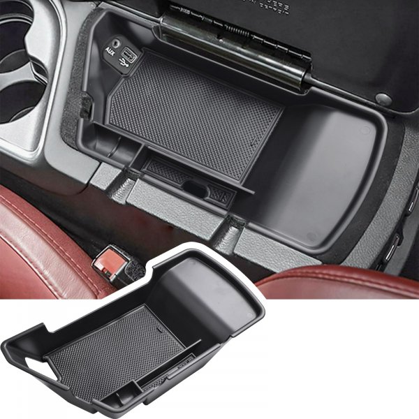 EDBETOS Center Console Organizer Compatible with Dodge Challenger Accessories 2015 2016 2017 2018 2019 2020 2021 2022 2023 Insert Tray Secondary Storage Armrest Box ABS Plastic Material