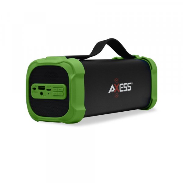 AXESS SPBT1073PK Outdoor Bluetooth Speaker 3.5 AUX Recharge Batt Subwoofer Pink