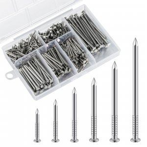 Wensilon 430pcs Stainless Steel 304 Nails Kit, Hanging Nails Kit, Wall Nails Kit, Dowels Kit, Long Nails Kit
