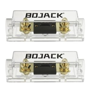 BOJACK 2pcs 100A ANL Fuse Holder and 2pcs 100Amp 32VDC ANL Fuses for Audio and Video Systems