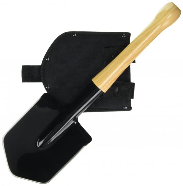 Cold Steel Special Forces Spetsnaz Shovel CS-92SFS with Medium Carbon Steel Blade, Hickory Handle, and Core-Ex Sheath - 19.68" / 2mm Thick Blade