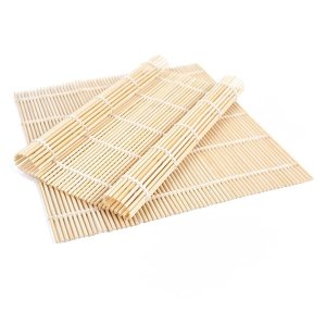 BZG 2 Pack Bamboo Sushi Rolling Mat, Sushi roll maker,Sushi making kit, Bamboo Sushi Rolling Mat,Sushi maker(9.5" x 9.6")