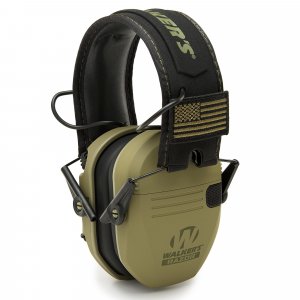 Walker's GWPRSEMPATODG Razor Slim Electronic Muff - Od Grn Patriot
